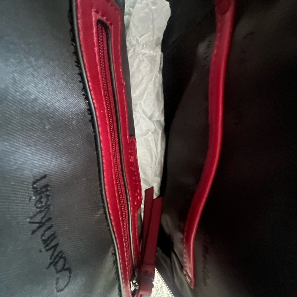 🎉 HP X 2 New with tags Calvin Klein bag pack style bag Red - Picture 3 of 11